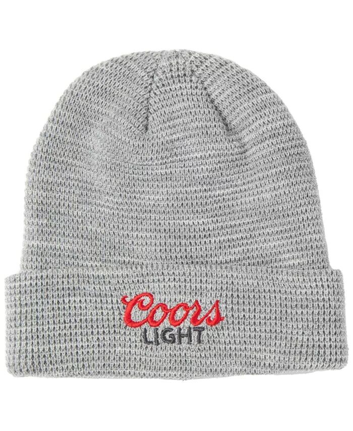 

Мужская шапка-бини с манжетами из вафельной вязки Coors Lite