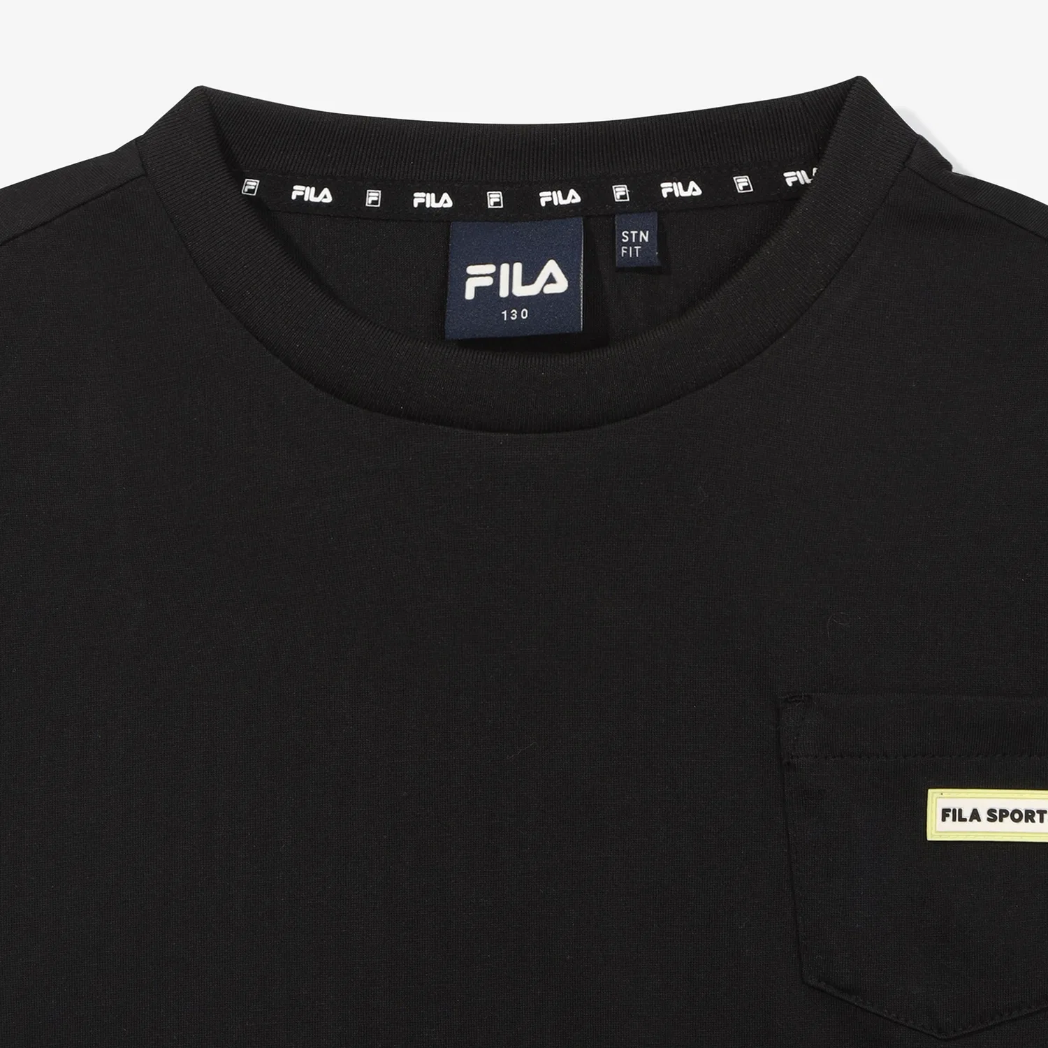 Детская футболка Essential Pocket Wappen чёрная от Fila Kids — фото 2