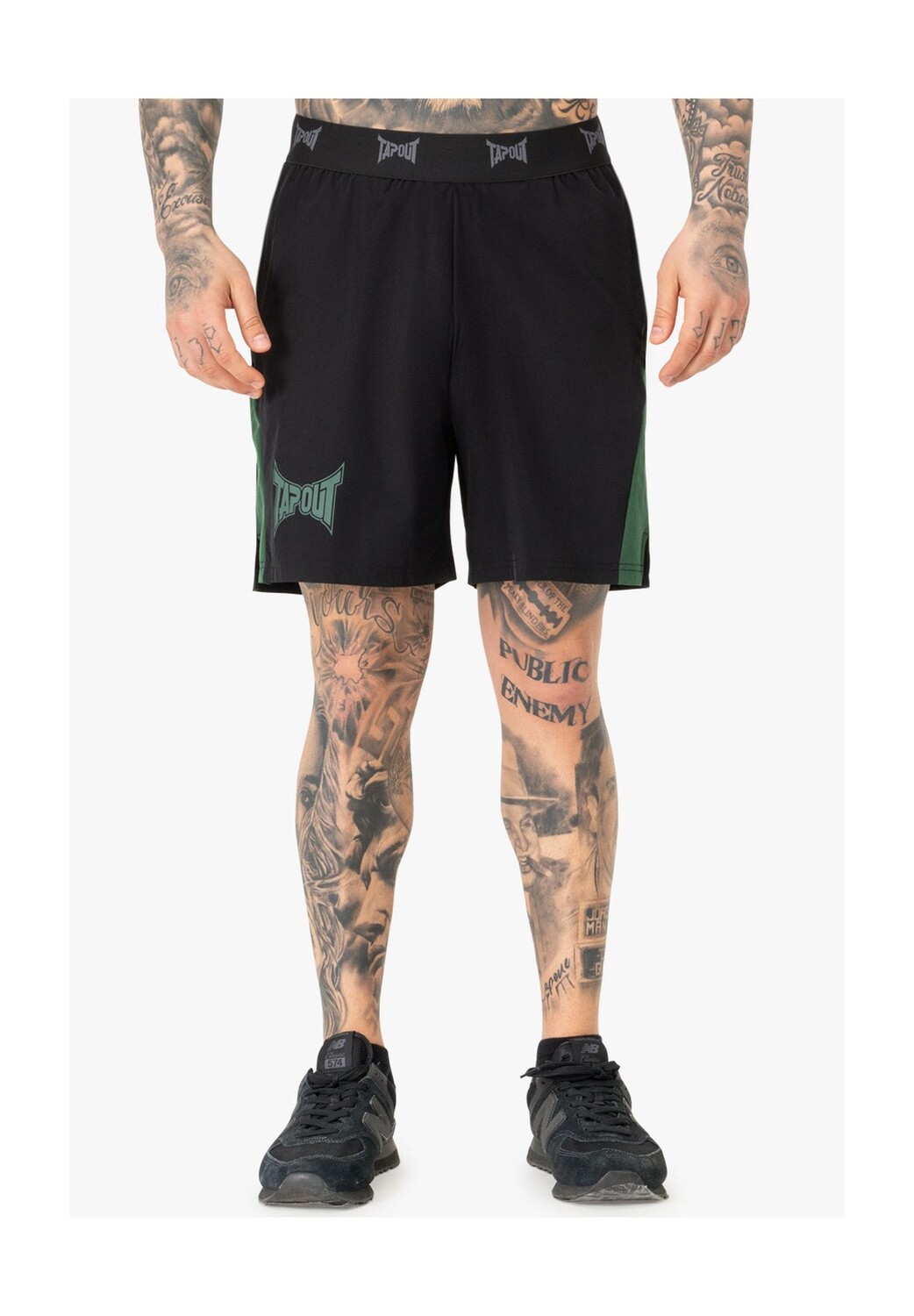 

Мужские шорты стандартного кроя TRAINING SHORT TAPOUT, черно-зеленый