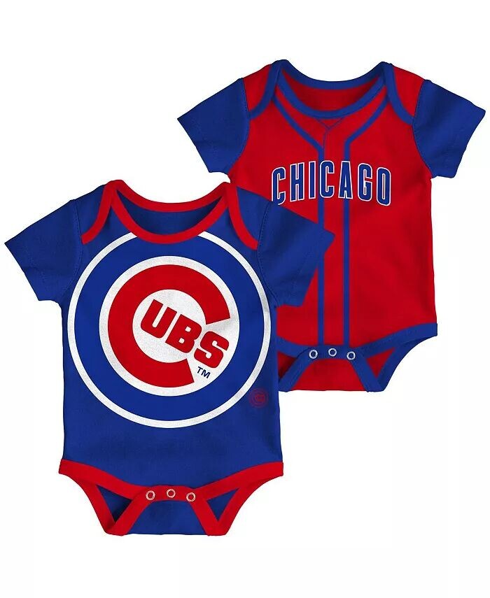 

Комплект из 2-х боди для мальчиков и девочек Royal, Red Chicago Cubs Double Outerstuff