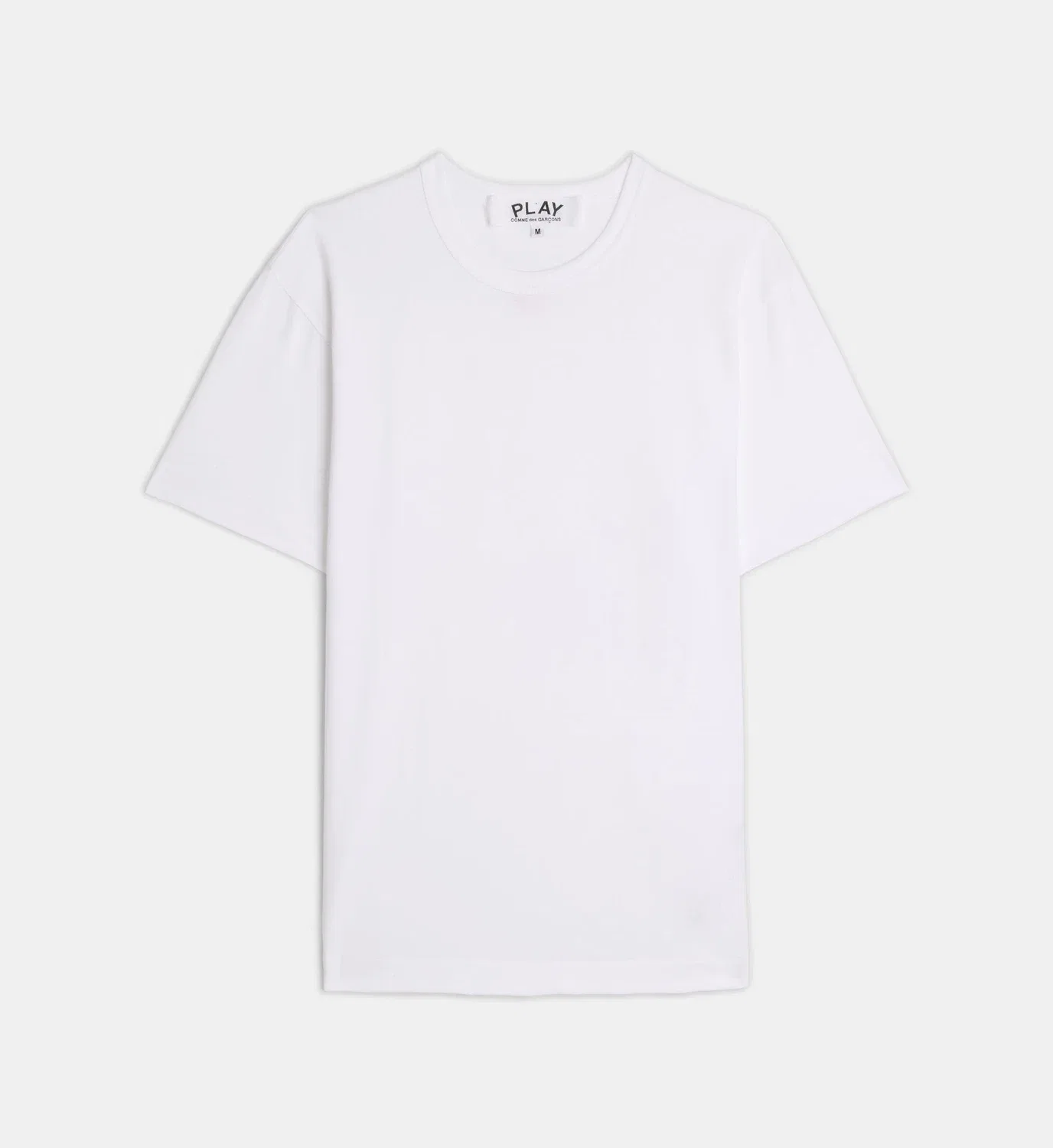 Прямая хлопковая футболка с сердцем на спине Comme Des Garçons Play, белый