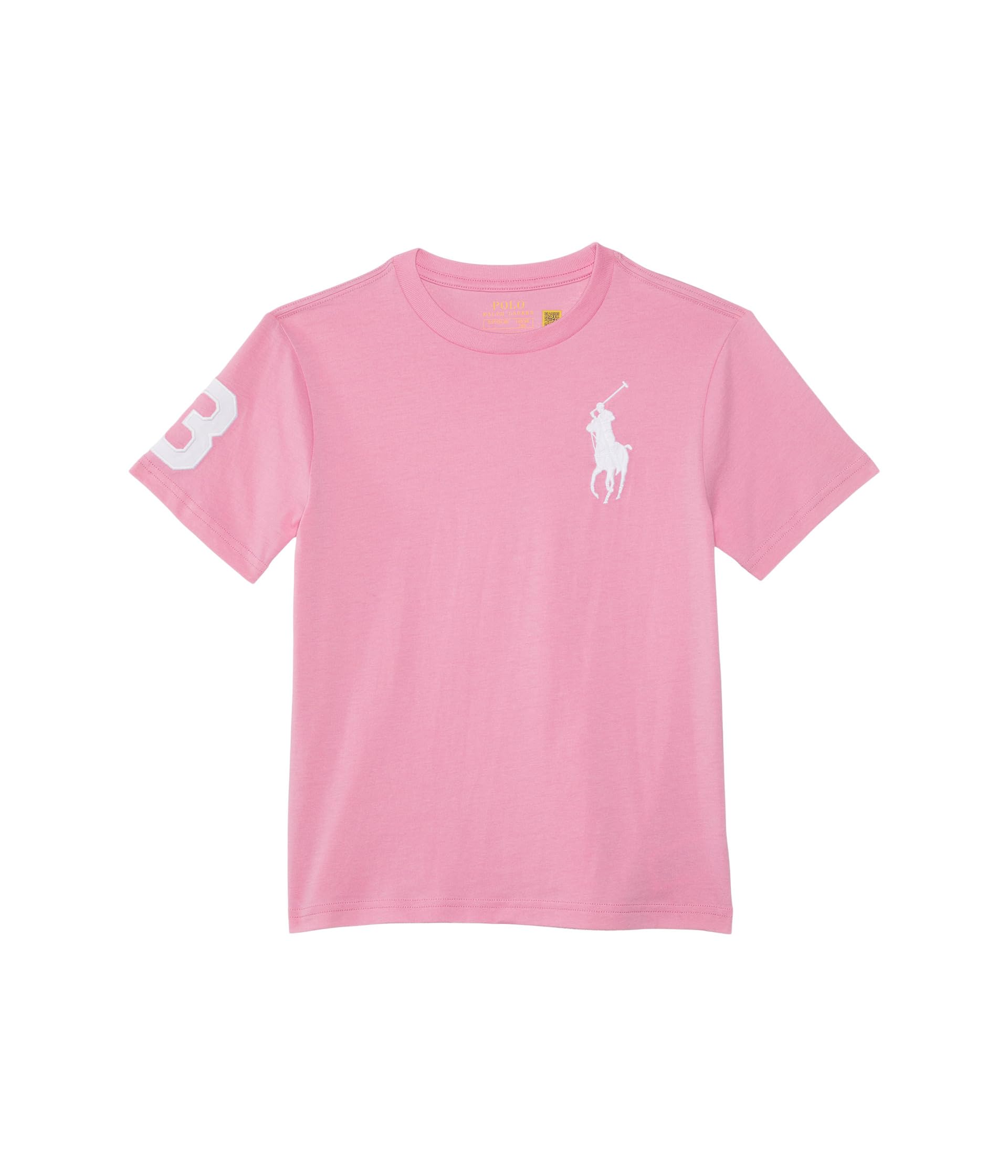

Футболка Polo Ralph Lauren Kids Big Pony Cotton Jersey Tee, цвет Laguna Pink