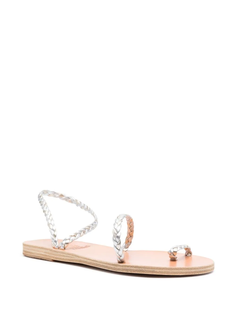 Сандалии с плетеными ремешками Ancient Greek Sandals, серебряный — фото 2