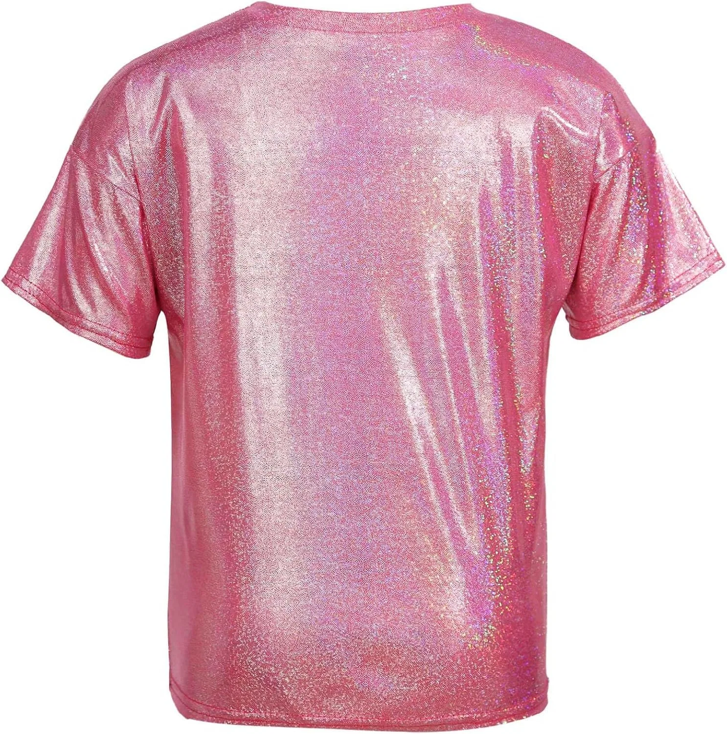 Детская футболка для танцев Hip Hop Metallic Miaeowve, Rose Red — фото 4