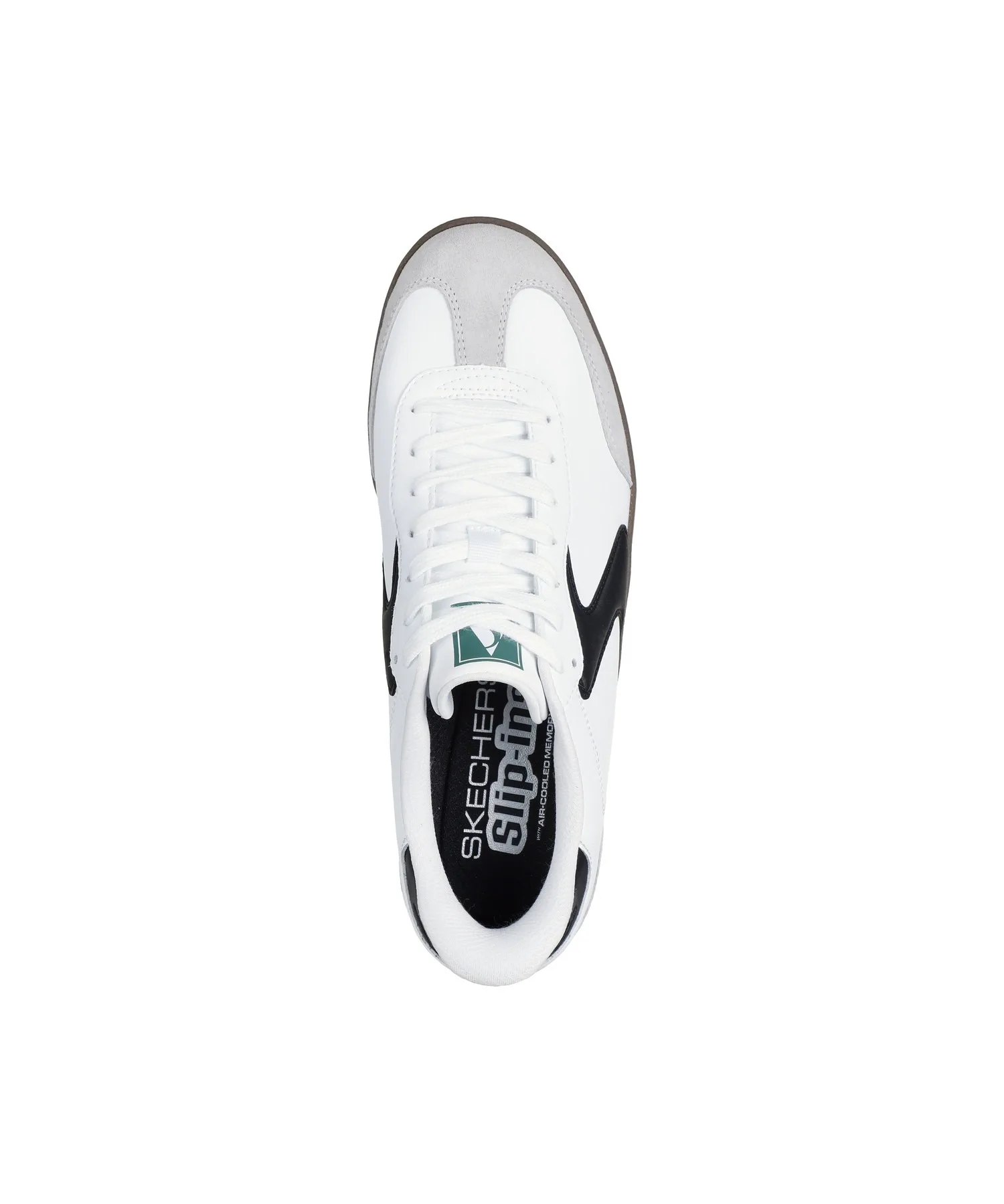 Мужские кроссовки slip-ins из искусственной кожи Skechers Hands Free Slip-ins бело-черные — фото 2