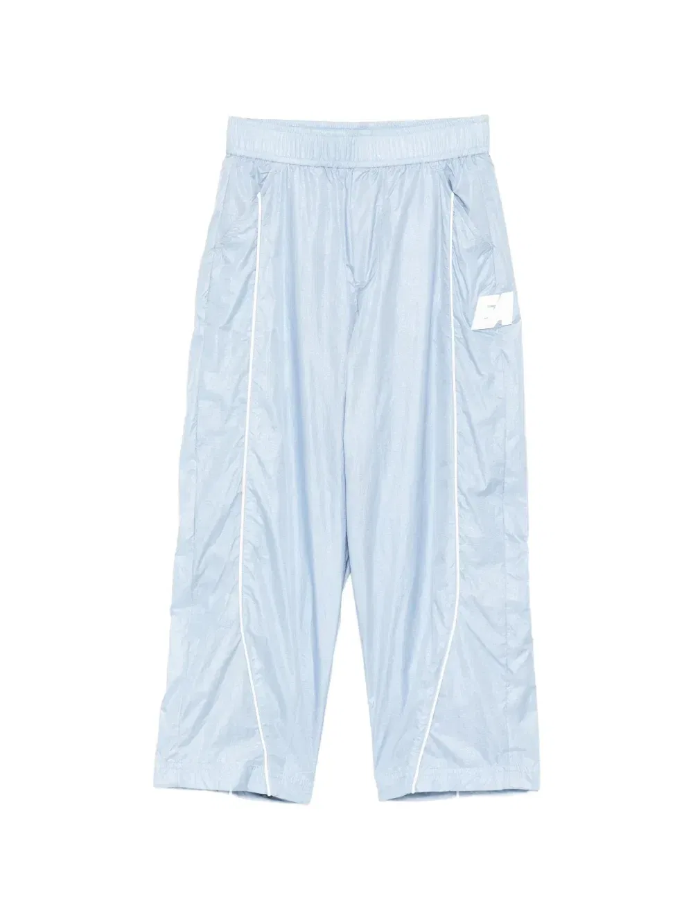 Брюки с нашивкой-логотипом и панельным дизайном Emporio Armani Kids, синий