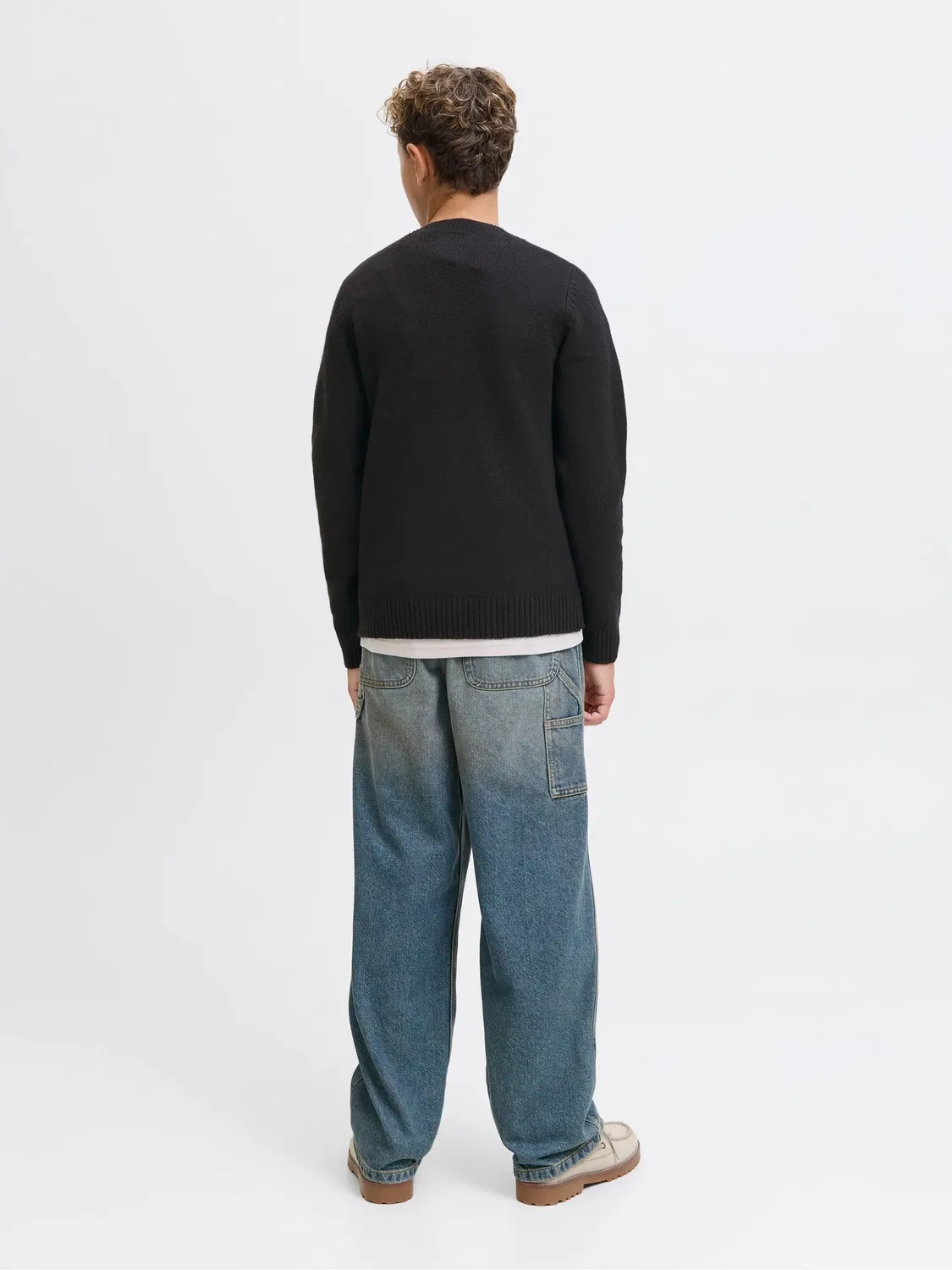 Стриккардиган вязаный JACK & JONES Junior, черный — фото 4