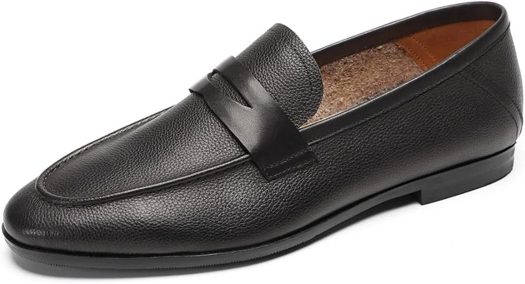 Лоферы, кожаные, Casual, Black FIAVOM