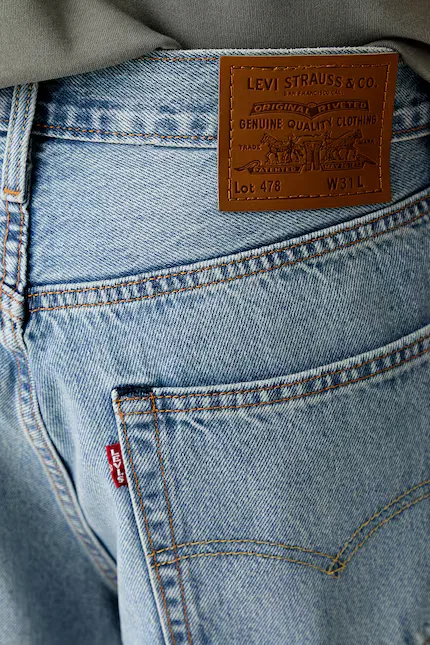 Шорты джинсовые свободные 478 багги Capri Levi's, синий — фото 4