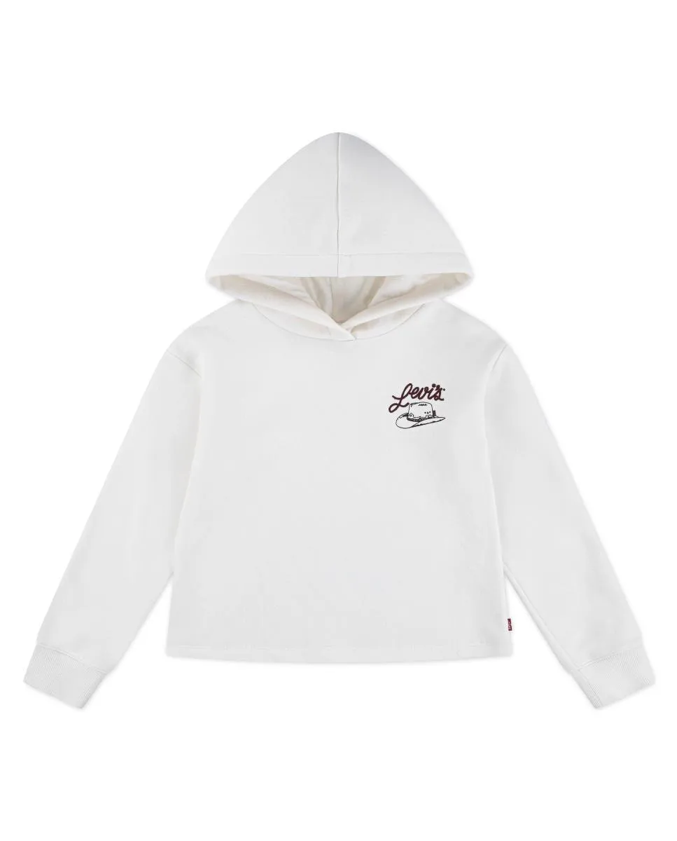 

Толстовка с капюшоном Western Boots для девочки Levi's, белый