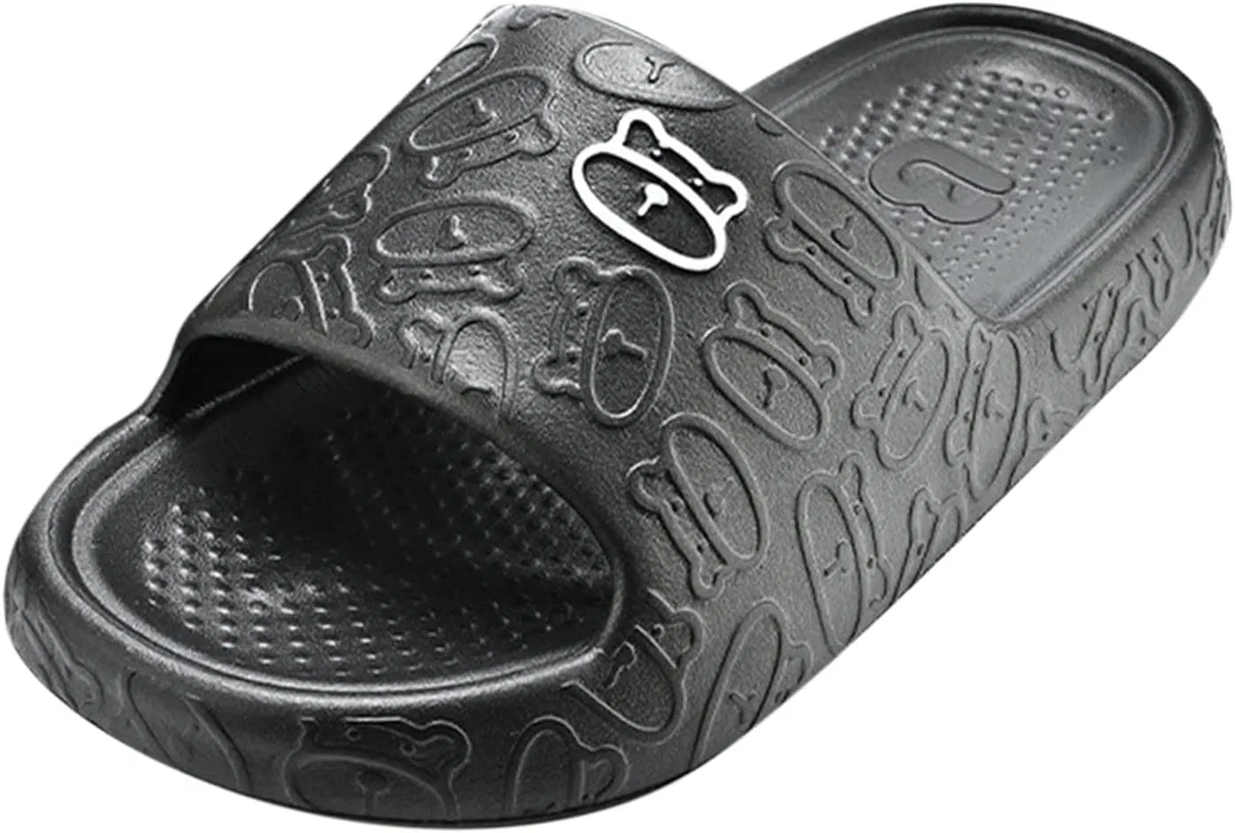 Badelatschen Herren Badeschuhe Тапочки мужские Duschschuhe Latschen Sommer Badeschuhe-Herren Schlapfen Badeschlappen Sandalen Mädchen Sport- & Outdoorsandalen Hausschuhe RYTEJFES, Schwarz