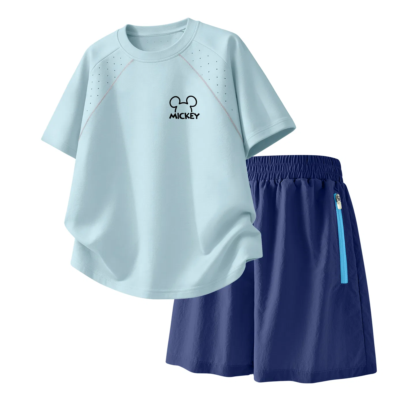 Детский спортивный костюм Casual Sportswear 2 Piece Set Disney, Thick Board H Line K Mountain Green+Solid Color Mint Green — фото 3