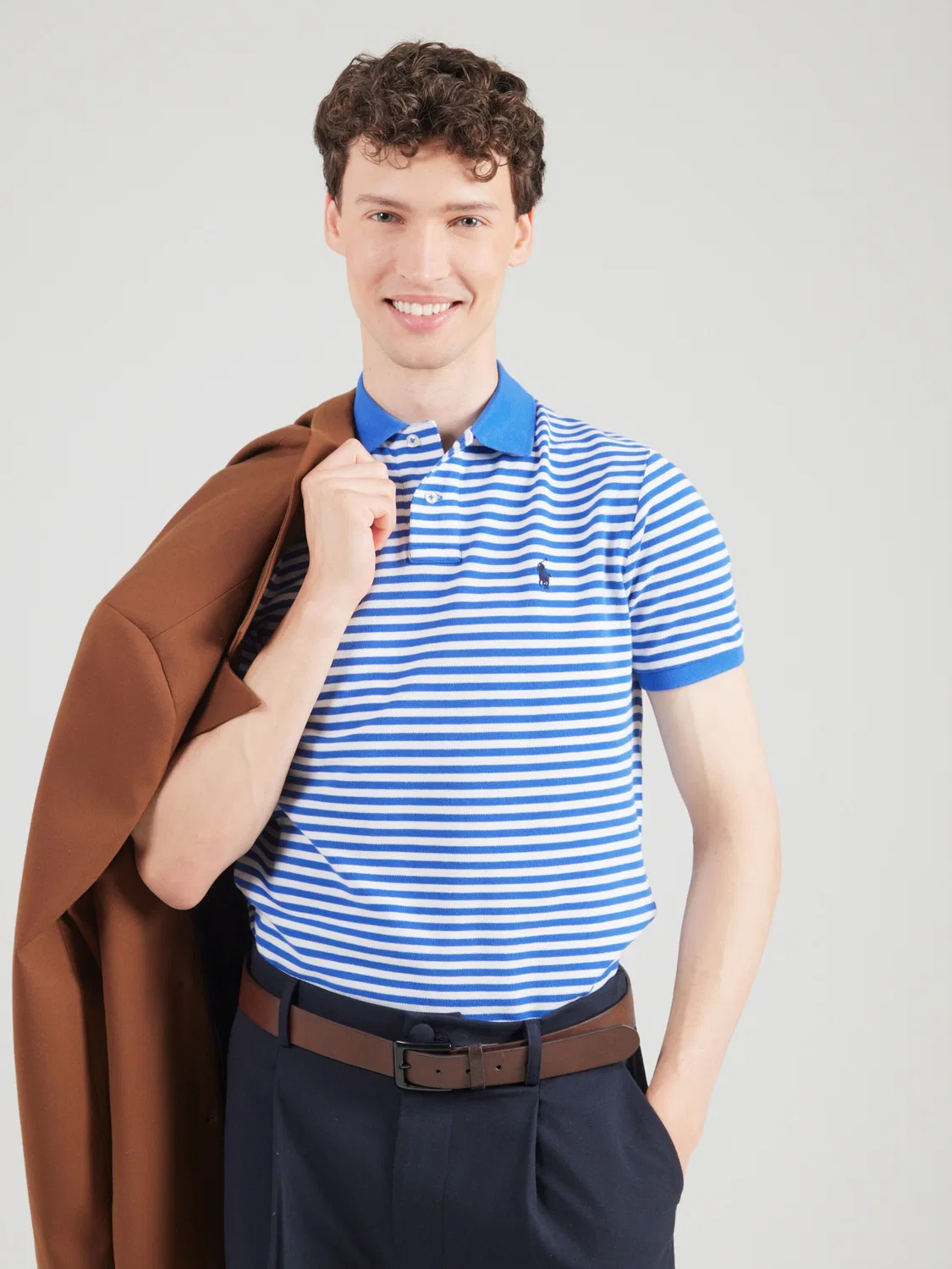 Рубашка Polo Ralph Lauren синего цвета — фото 3