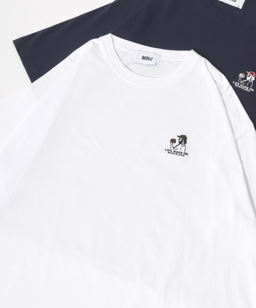 

Футболка с коротким рукавом, с вышивкой MRU, белый