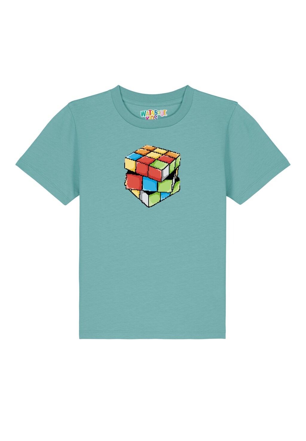 

Футболка с принтом PIXEL ZAUBERWÜRFEL Watapparel, цвет teal monstera