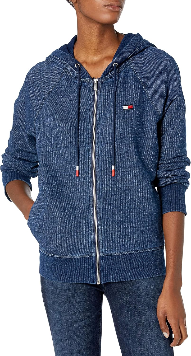 

Женская толстовка с капюшоном Tommy Hilfiger Zip Up Color Block, Indigo
