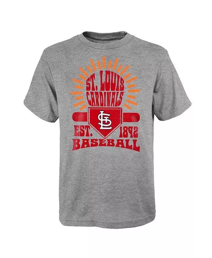 

Серая футболка Big Boys St. Louis Cardinals Sun Burst Outerstuff, серый