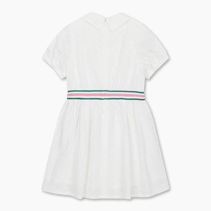 Детское платье Lovely Collar цвета айвори от Benetton Kids — фото 2