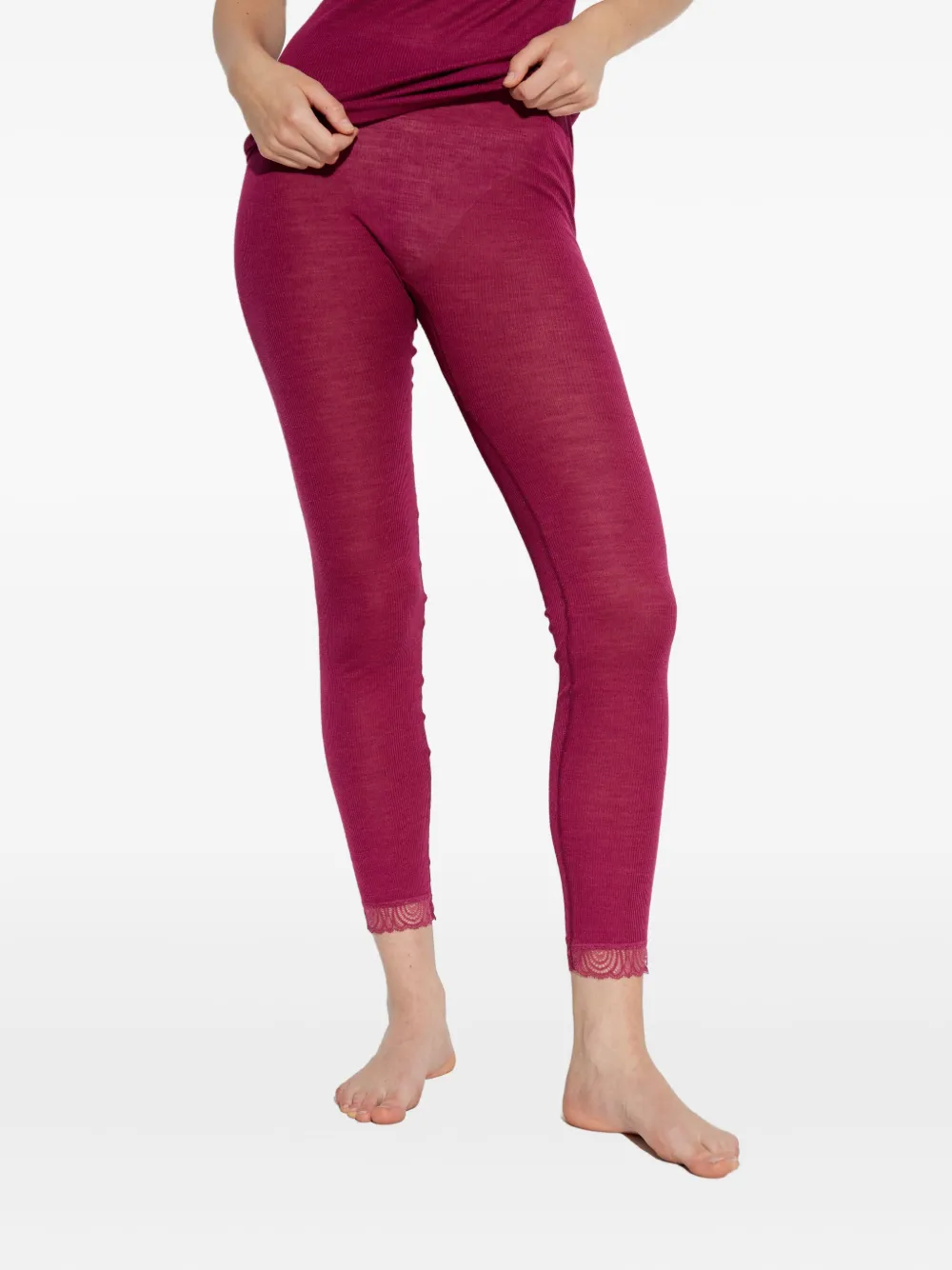 

Кружевные леггинсы Hanro, розовый