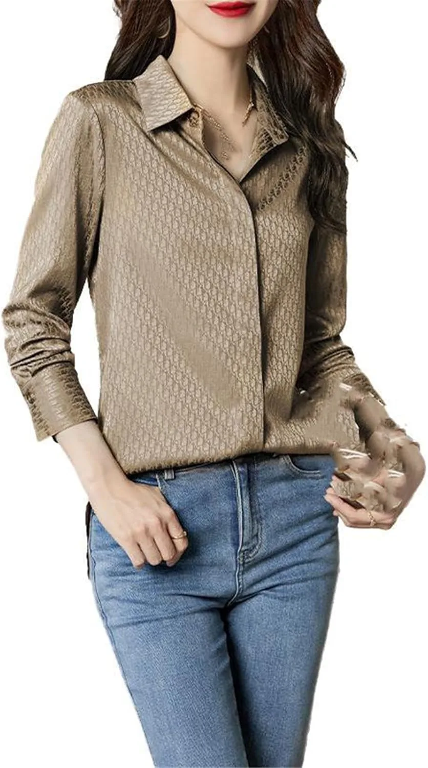 

Женская летняя шелковая рубашка с отстегивающимися рукавами Aoleaky