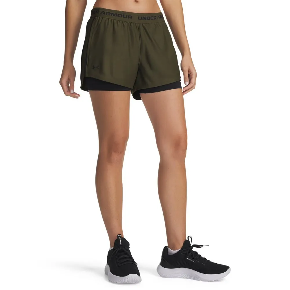 

Шорты Under Armour Tech Play Up 2in1, зеленый