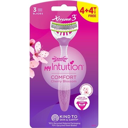 

Xtreme 3 Comfort одноразовые женские бритвы для удаления волос с 3 гибкими лезвиями с увлажняющим кокосовым маслом Wilkinson Sword