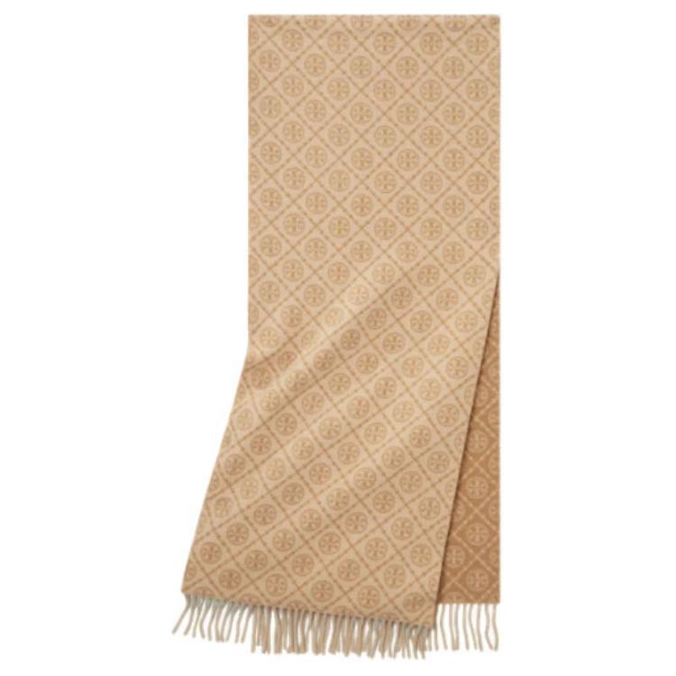 

TORY BURCH Шарф T Monogram, Camel