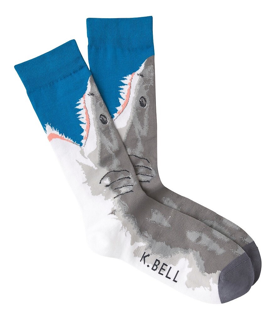 

Носки K. Bell Great White Shark Crew, синий