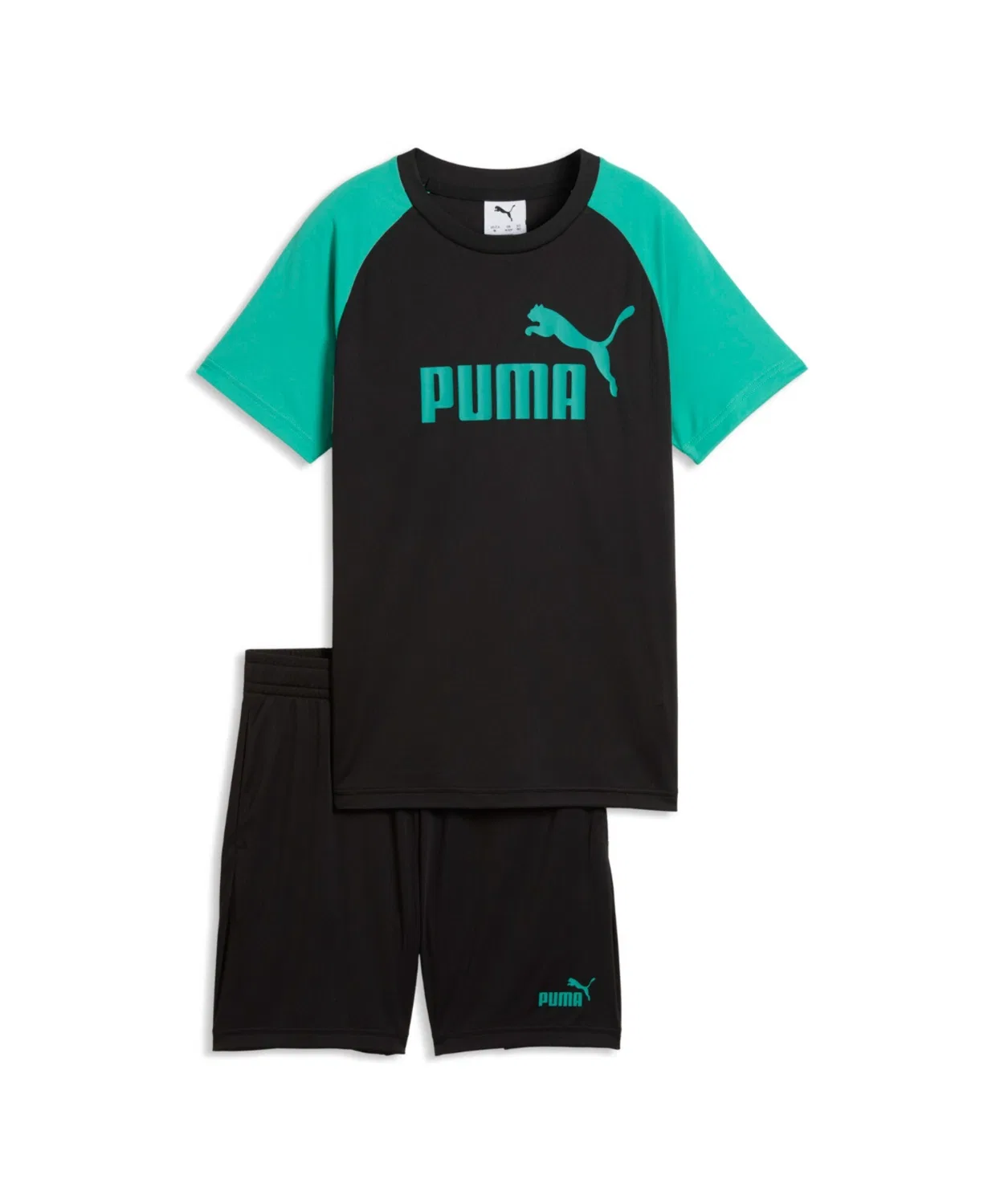 Детский спортивный костюм PUMA ESS No.1 лого полиэстер футболка и шорты 120-160см чёрный