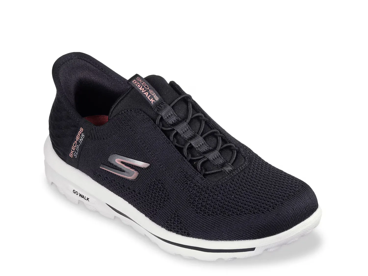 

Кроссовки Hands Free Slip-ins GO WALK Travel Milan Slip-On Sneaker Skechers, черный/розовый