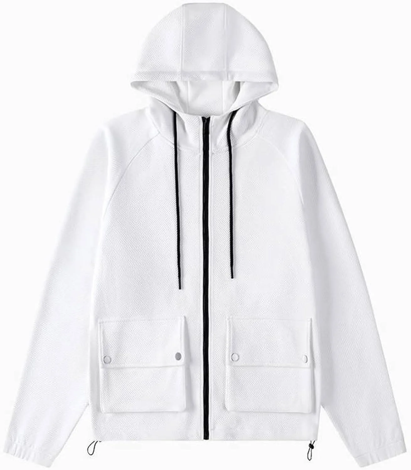 

Мужская толстовка с капюшоном на молнии, легкая, с карманом QUNPIU