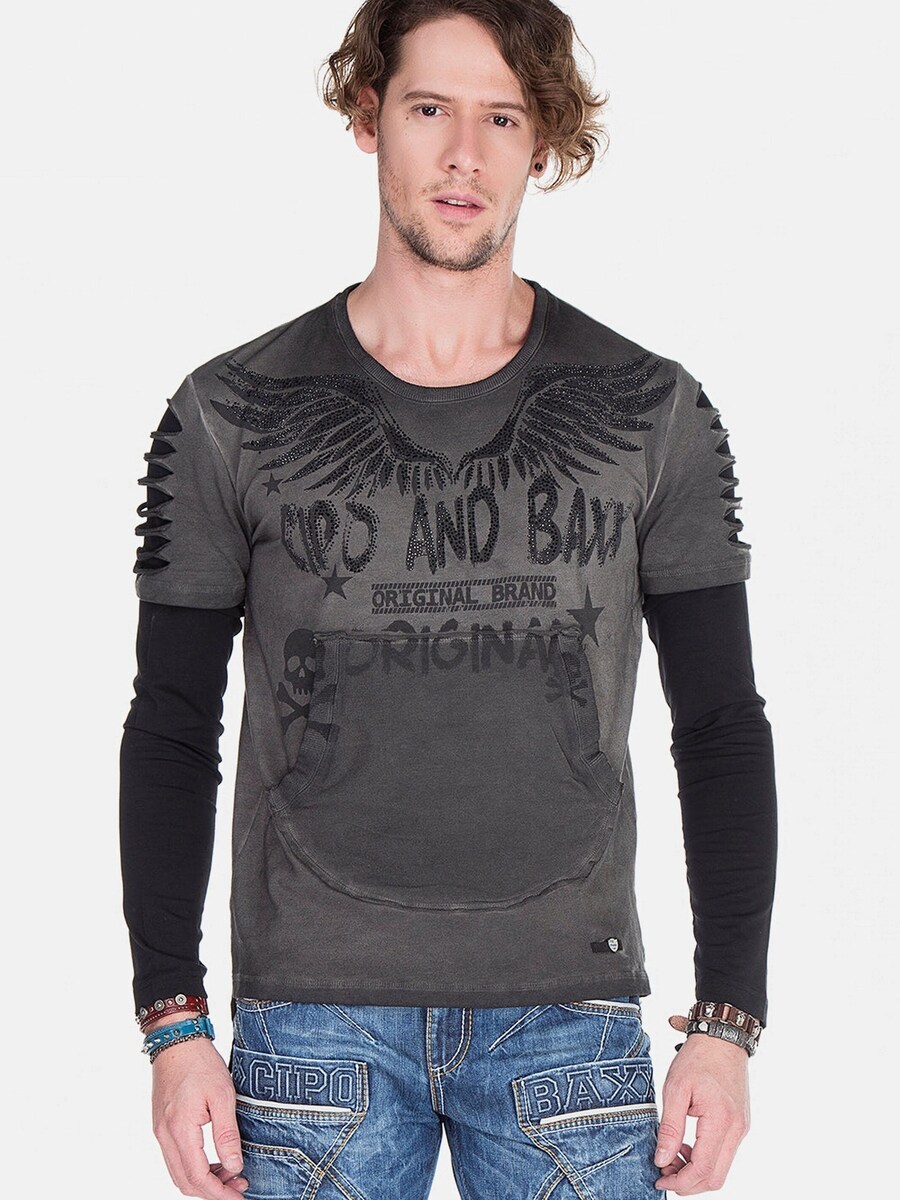 

Рубашка CIPO & BAXX, цвет Grey/Anthracite