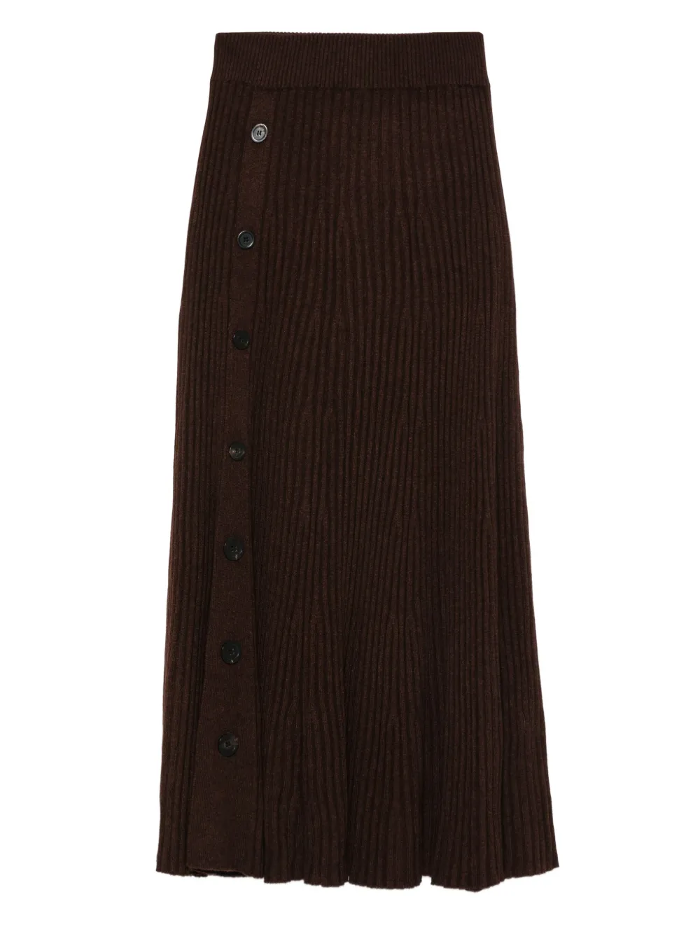 

Расклешенная юбка миди в рубчик Eric Bompard, коричневый