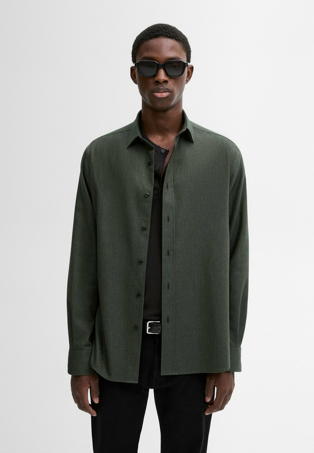 

Рубашка Massimo Dutti, темно-зеленый