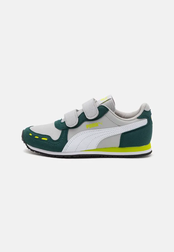 Кроссовки унисекс cabana racer 20 Puma, Cool Light Gray/White/Dark Myrtle/Lime Smash