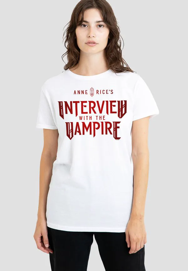 

Футболка с красным логотипом "интервью с вампиром" Cotton Soul, White, Красный, Футболка с красным логотипом "интервью с вампиром" Cotton Soul, White
