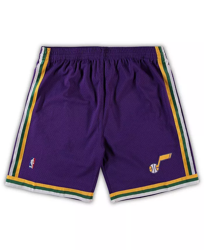 

Мужские шорты Utah Jazz Big and Tall Hardwood Classics Team Swingman, фиолетовые Mitchell & Ness