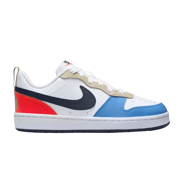 

Кроссовки Nike Court Borough Low Recraft GS 'White Thunder Blue Light Crimson', белый