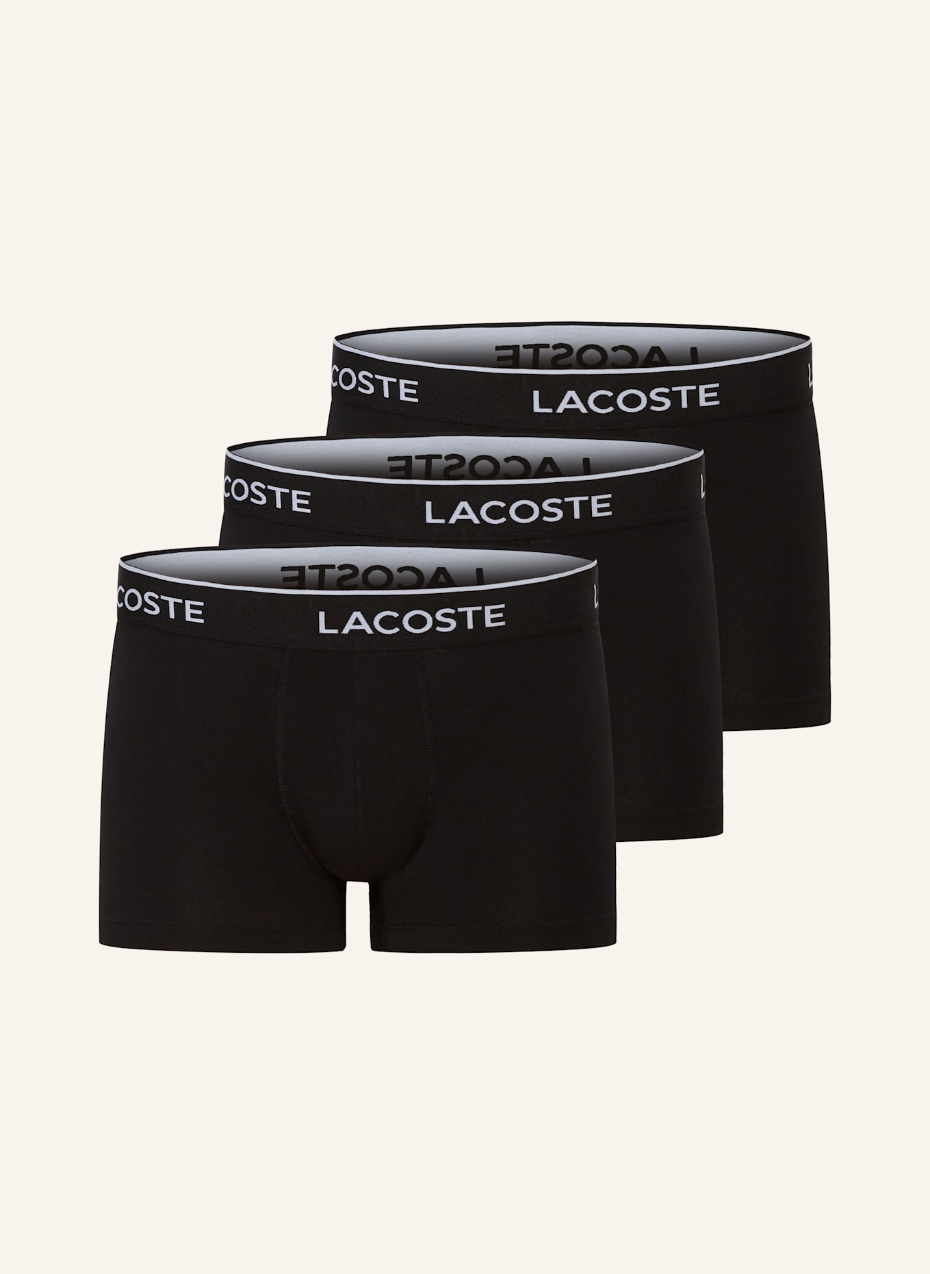 

Комплект из 3 пар трусов-боксеров Lacoste, черный