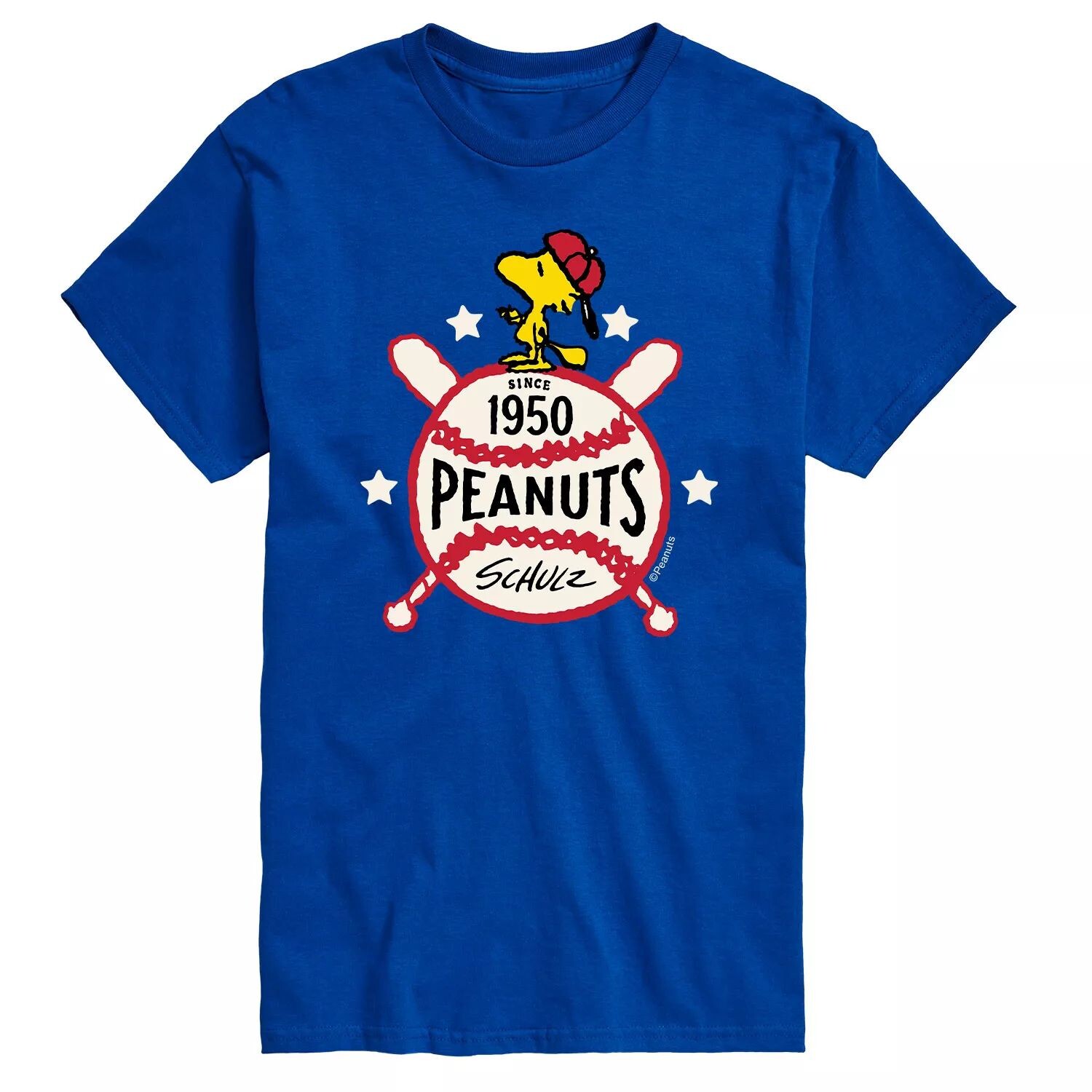 

Бейсбольная футболка Big & Tall Peanuts 1950 года Licensed Character, синий