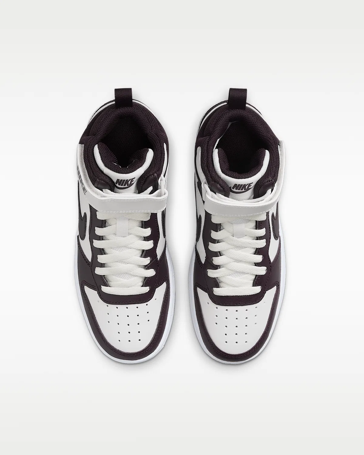 Кроссовки Nike Court Borough Mid 2 для детей, Sail/White/Burgundy Ash — фото 4