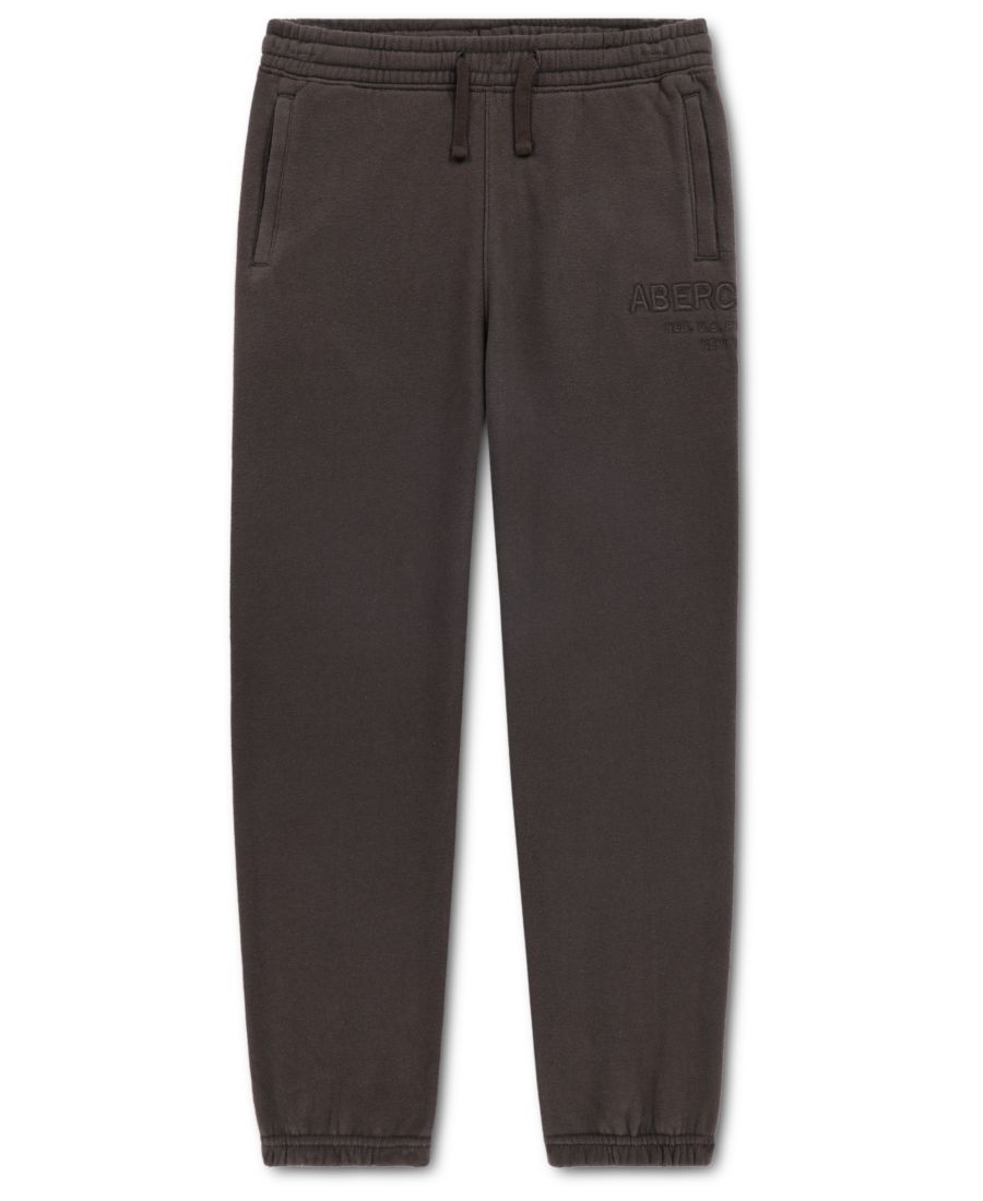 

Детские свободные флисовые спортивные штаны без шнурков abercrombie kids, Black