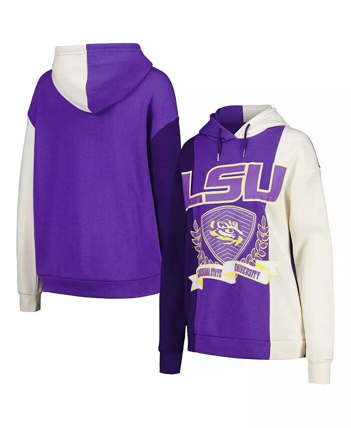 

Женская фиолетовая толстовка с капюшоном LSU Tigers Hall of Fame с цветными блоками Gameday Couture