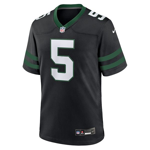 Футболка Garrett Wilson Legacy Black New York Jets Alternate Game Nike — фото 3