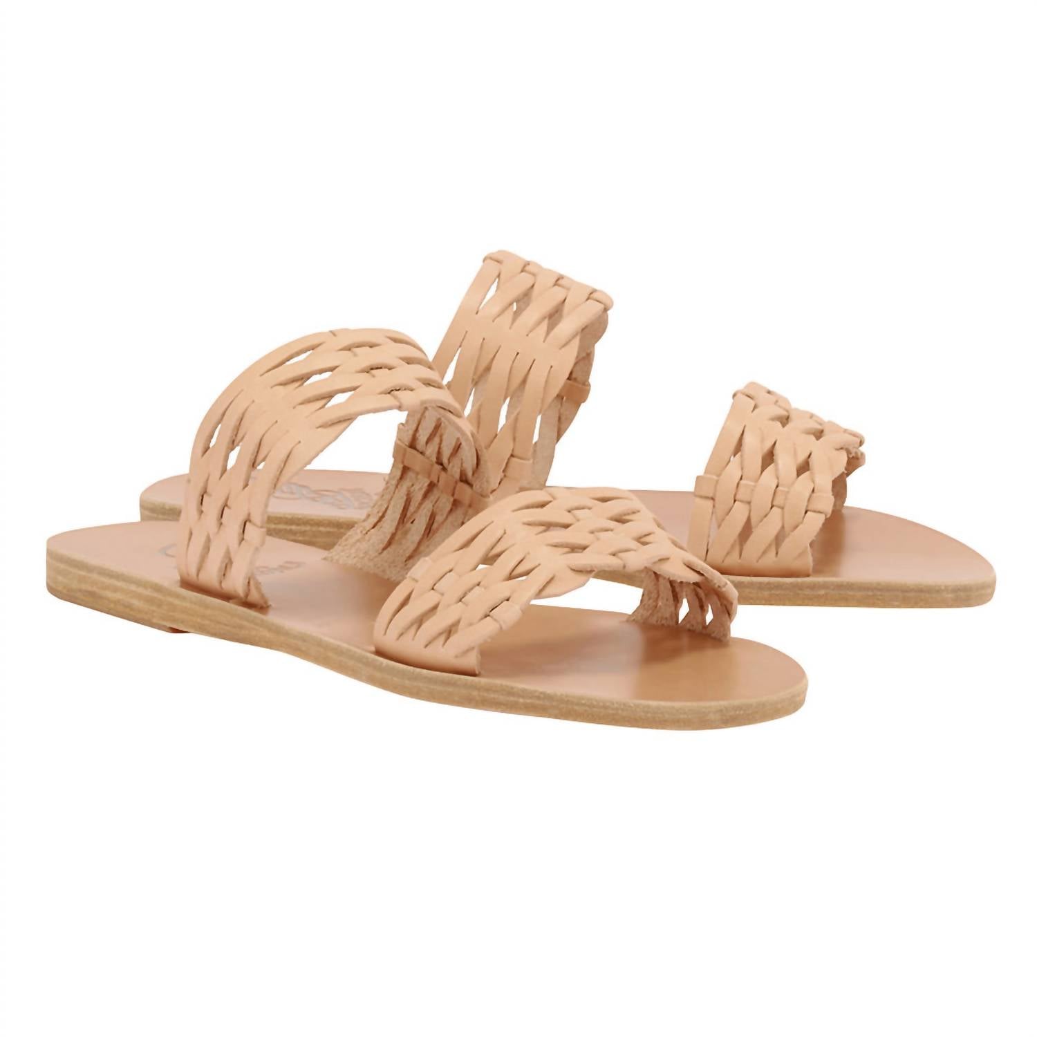 Женские плетеные сандалии Melia из вачетты натурального цвета Ancient Greek Sandals — фото 2