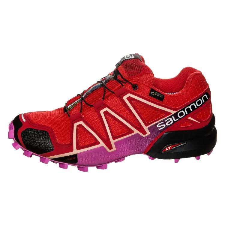 

SALOMON Speedcross 4 износостойкие и водонепроницаемые кроссовки для трейлраннинга низкие женские red