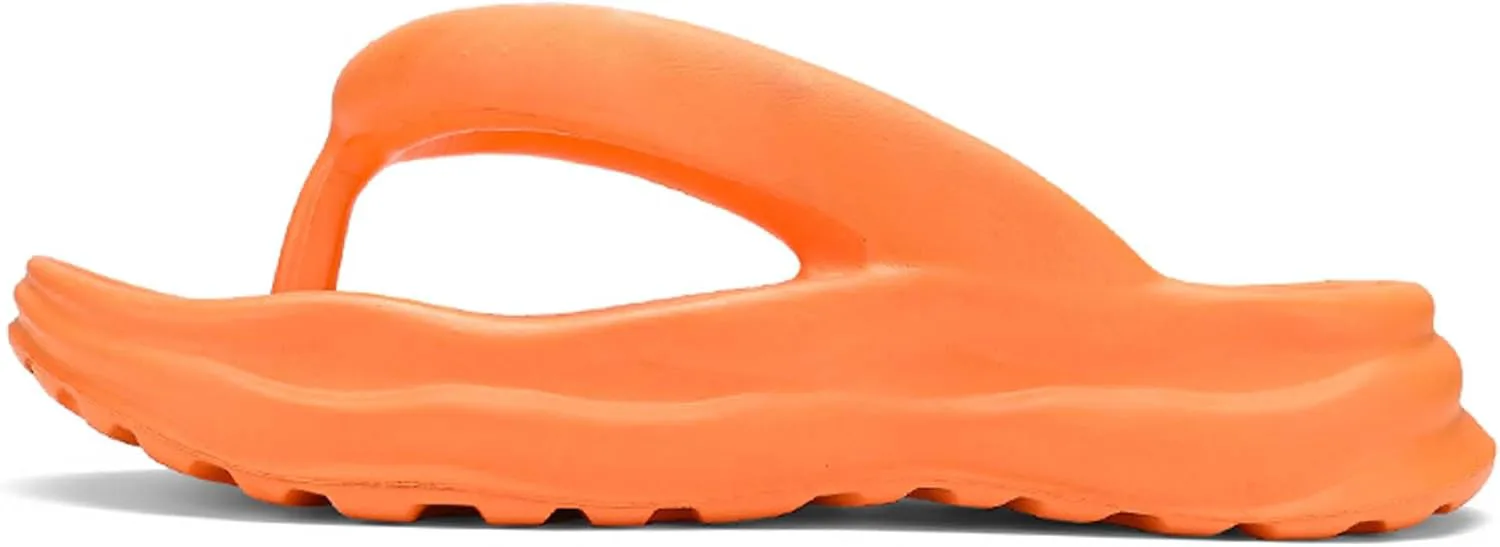 

Женские и мужские модные шлепанцы с толстой подошвой, женские нескользящие легкие удобные тапочки-сандалии, дизайн с разлагающейся подошвой, мужские сандалии-тропинки, Vtiao, оранжевый