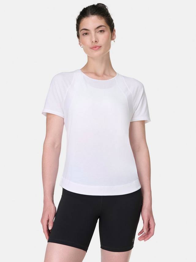 

Футболка с коротким рукавом и круглым вырезом Sweaty Betty, White