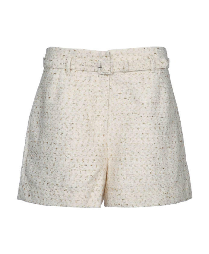 

Шорты из кремовой букле Self Portrait, бежевый