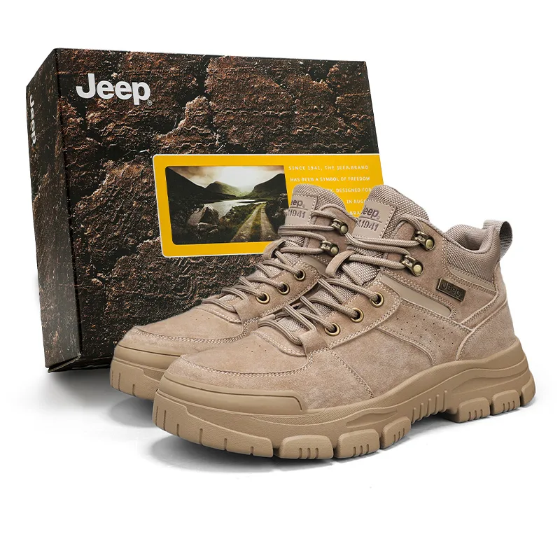 Короткие армейские ботинки на низком каблуке для мужчин Jeep, Earth Yellow — фото 3